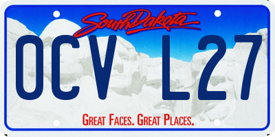 SD license plate 0CVL27