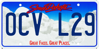 SD license plate 0CVL29