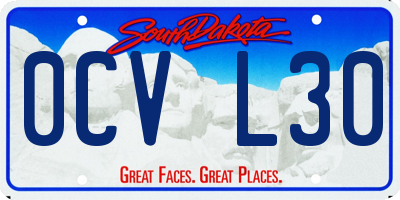 SD license plate 0CVL30