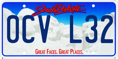 SD license plate 0CVL32