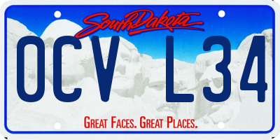 SD license plate 0CVL34