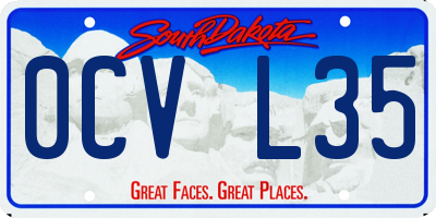 SD license plate 0CVL35