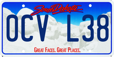 SD license plate 0CVL38