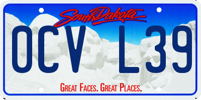 SD license plate 0CVL39