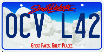 SD license plate 0CVL42