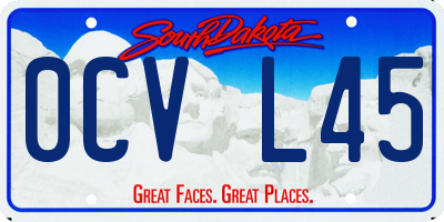 SD license plate 0CVL45