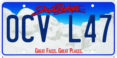 SD license plate 0CVL47