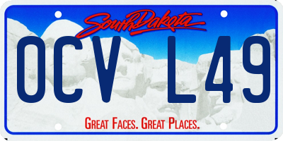 SD license plate 0CVL49