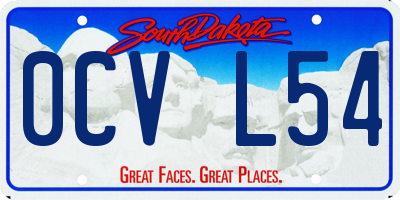 SD license plate 0CVL54