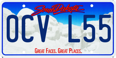SD license plate 0CVL55