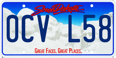 SD license plate 0CVL58