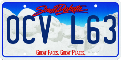 SD license plate 0CVL63