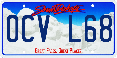 SD license plate 0CVL68