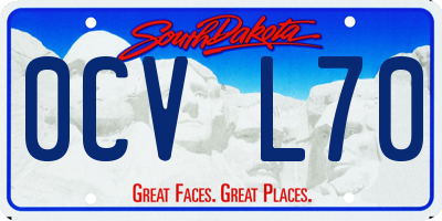 SD license plate 0CVL70