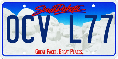 SD license plate 0CVL77