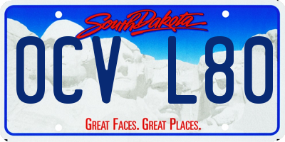 SD license plate 0CVL80
