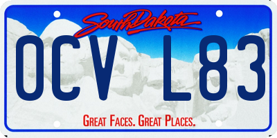 SD license plate 0CVL83
