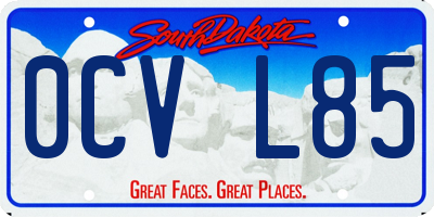 SD license plate 0CVL85