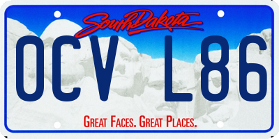 SD license plate 0CVL86