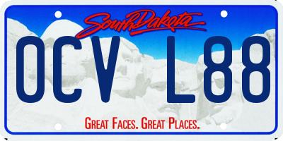 SD license plate 0CVL88