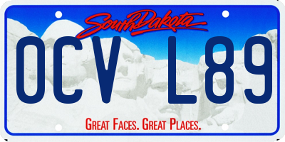 SD license plate 0CVL89