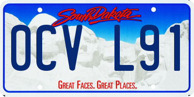 SD license plate 0CVL91