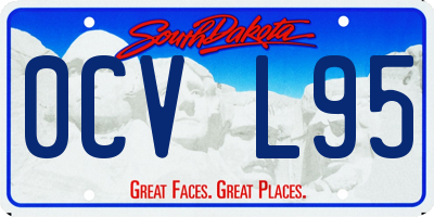 SD license plate 0CVL95