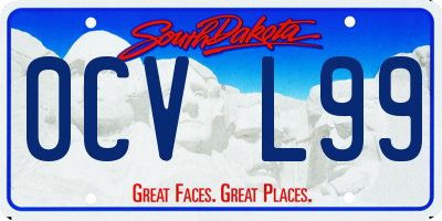 SD license plate 0CVL99