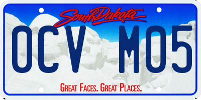 SD license plate 0CVM05
