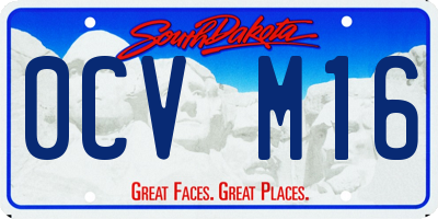 SD license plate 0CVM16