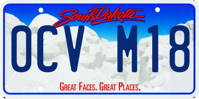 SD license plate 0CVM18