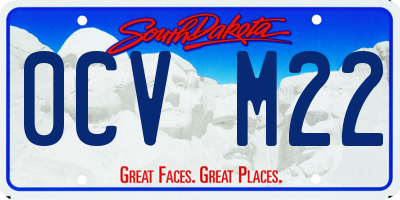SD license plate 0CVM22