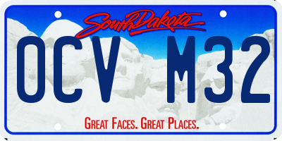 SD license plate 0CVM32