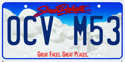 SD license plate 0CVM53