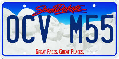 SD license plate 0CVM55