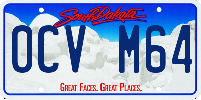 SD license plate 0CVM64