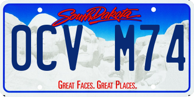 SD license plate 0CVM74