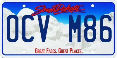 SD license plate 0CVM86