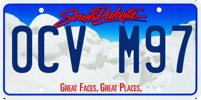 SD license plate 0CVM97