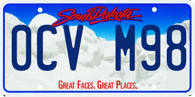 SD license plate 0CVM98