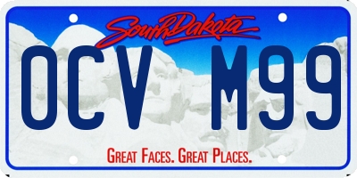 SD license plate 0CVM99