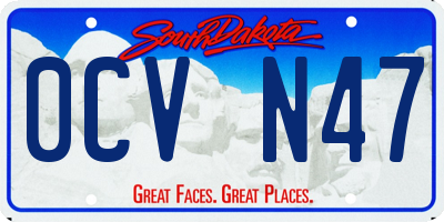 SD license plate 0CVN47
