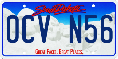 SD license plate 0CVN56