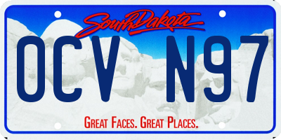SD license plate 0CVN97