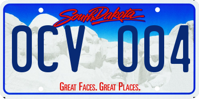 SD license plate 0CVO04