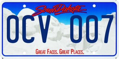 SD license plate 0CVO07