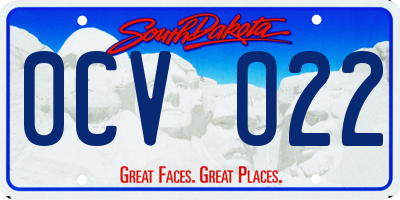 SD license plate 0CVO22