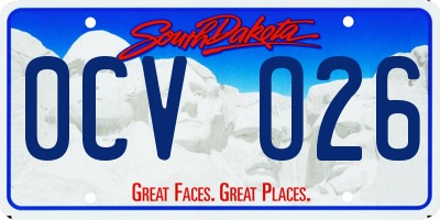 SD license plate 0CVO26