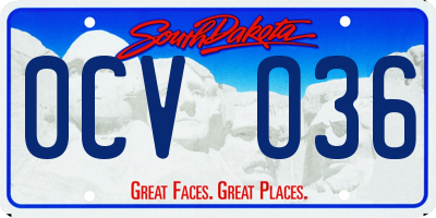 SD license plate 0CVO36