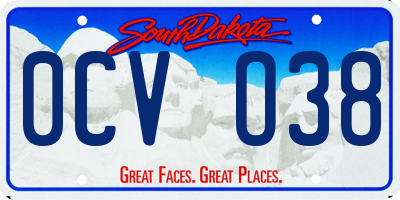 SD license plate 0CVO38